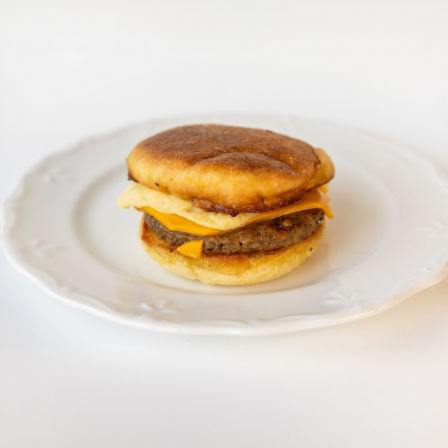 Sausage Egg N Cheeze Sando.